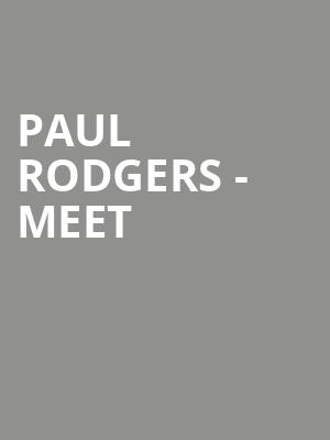Paul Rodgers - Meet & Greet - Free Spirit UK Tour 2017 at Royal Albert Hall
